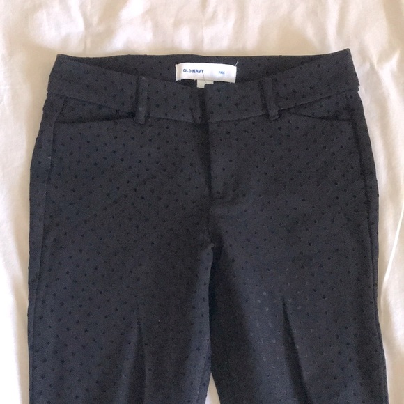 Old Navy Pixie Pants Black Velvet Polka Dots - Picture 2 of 8
